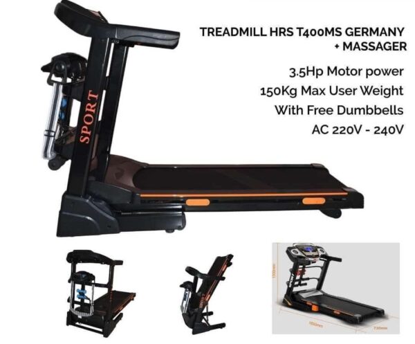 Auto incline Treadmill with massage belt